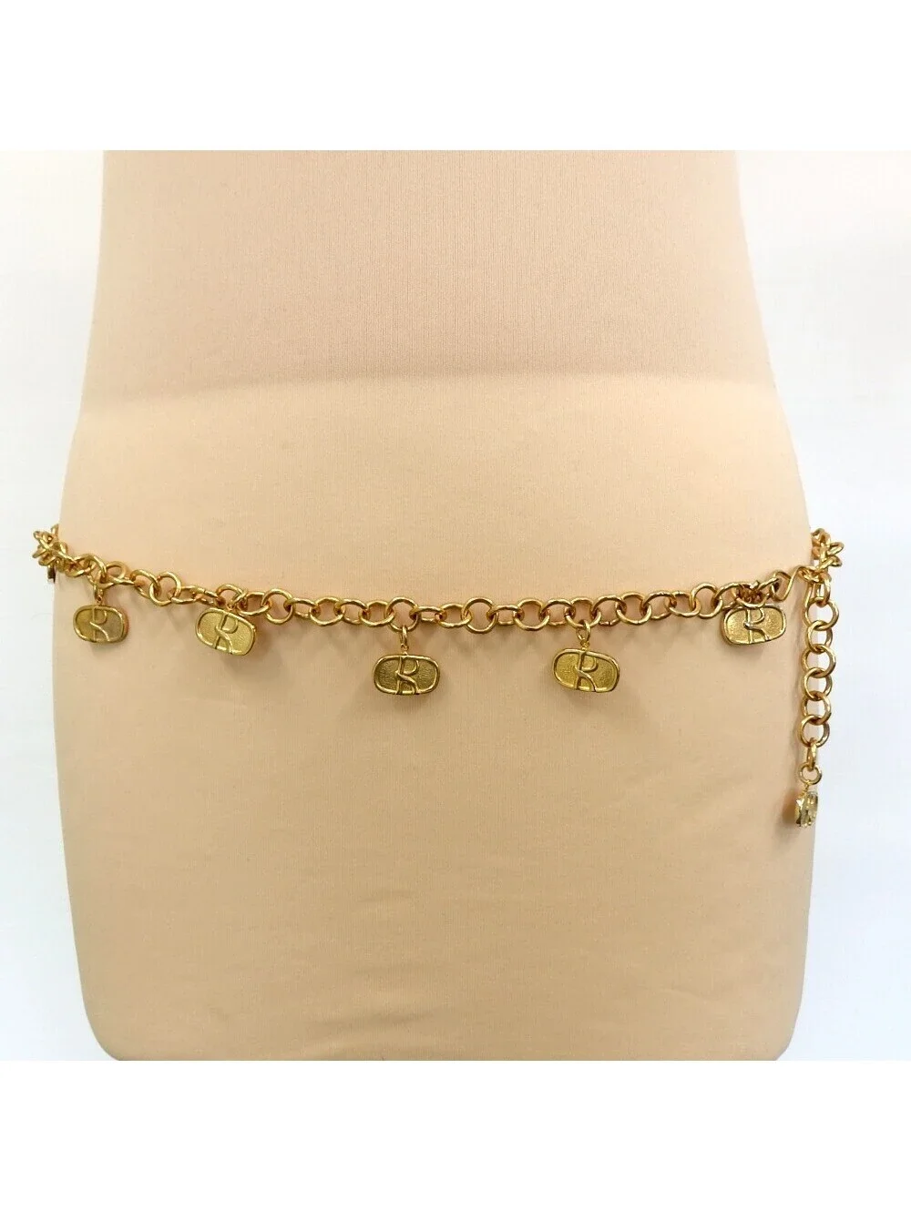 Authentic  Roberta di Camerino chain belt metal[Used]